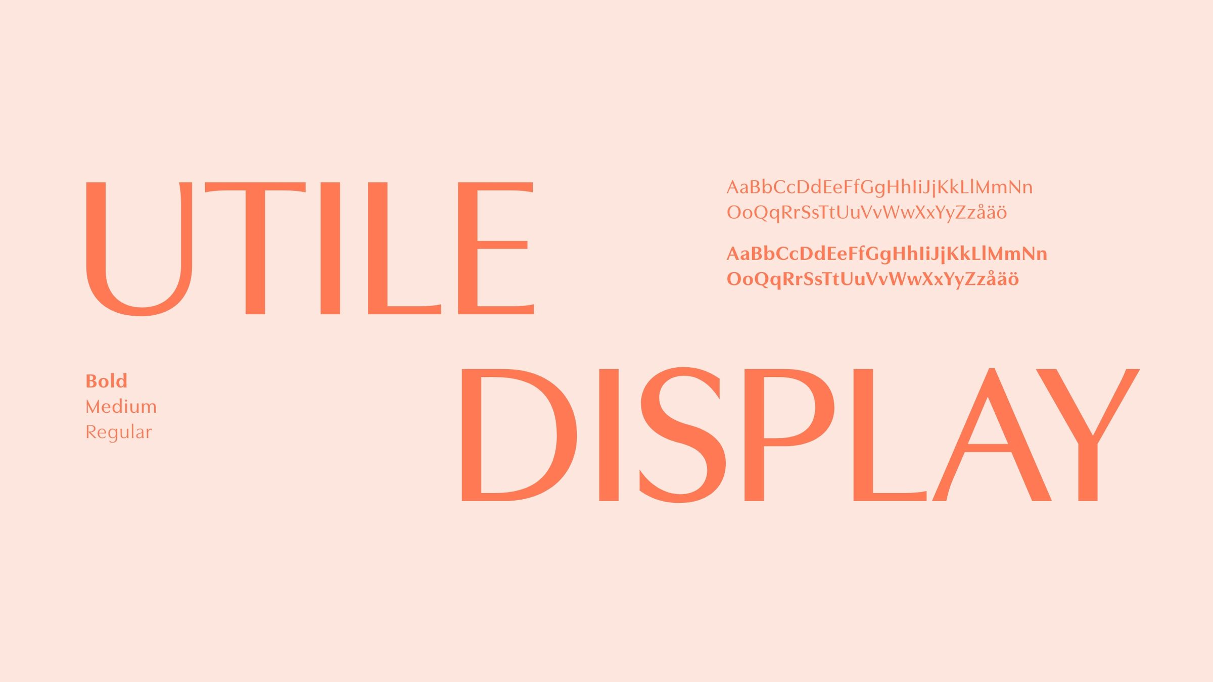 The Utile Display typeface used in Great Earth's brand identity