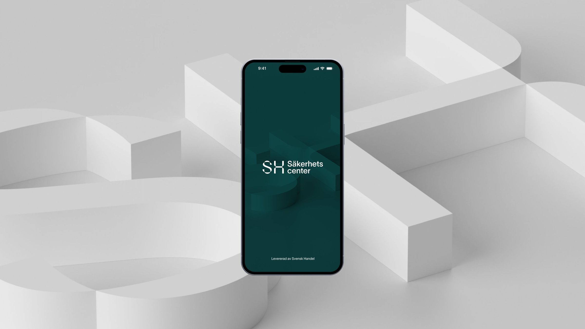 Svensk Handel's Säkerhetscenter app start screen on a phone